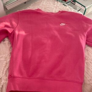 Pink long sleeved Nike crew neck